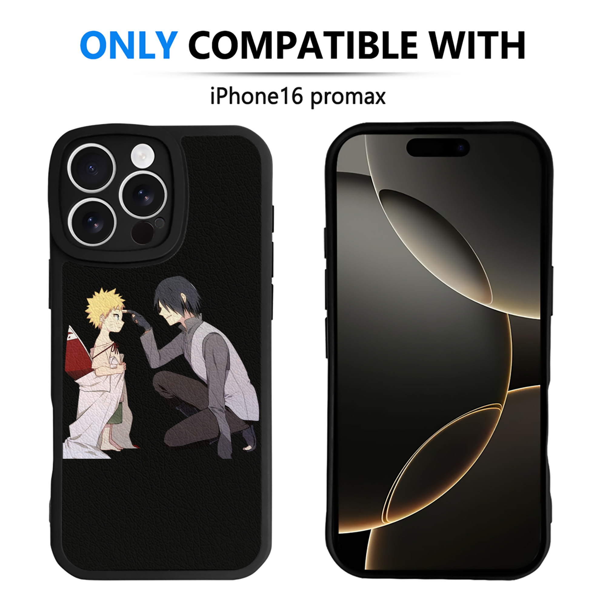 （画像用） NARUTO -ナルト- うちは サスケ Uchiha Sasuke 【iPhone 16シリーズ対応】シリコンスマホケース（レザー調） 材質：シリコン